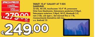 Bennet Tablet 10.4'' galaxy a7 t-505 samsung offerta