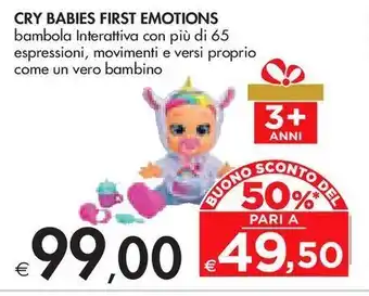 Bennet Cry babies first emotions offerta