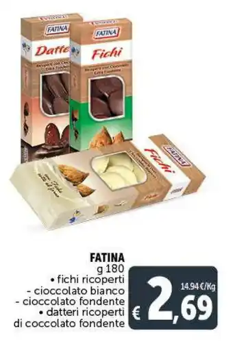 Deco Supermercati Fatina fichi ricoperti cioccolato bianco,cioccolato fondente/datteri ricoperti di coccolato fondente offerta