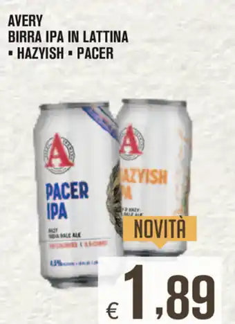 Adhoc Avery IPA in Lattina Birra Hazyish o Pacer offerta