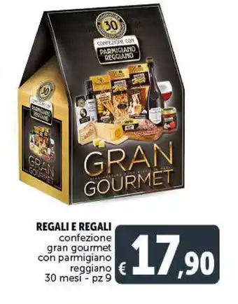 Regali e Regali confezione gran gourmet con parmigiano reggiano 30 mesi pz 9