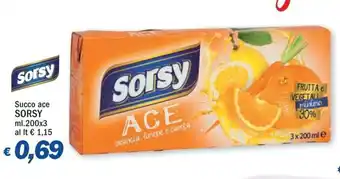 Ard Discount Sorsy Succo Ace 200ml x 3 offerta