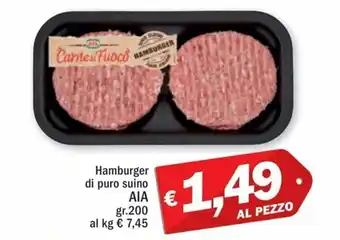 Ard Discount Aia Hamburger di Puro Suino 200gr offerta