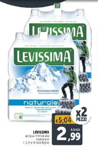 Deco Supermercati Levissima Acqua Minerale Naturale 1,5L x 6 bottiglie offerta