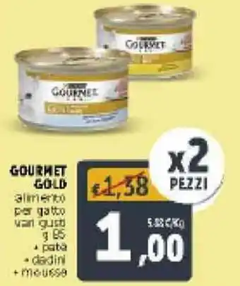Deco Supermercati Gourmet Gold Alimento per Gatto vari gusto 85g offerta