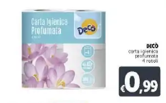 Deco Supermercati Decò Carta Igienica Profumata 4 rotoli offerta
