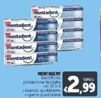 Deco Supermercati Mentadent Dentifricio 75ml x 4 offerta