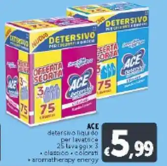 Deco Supermercati Ace Detersivo Liquido per Lavatrice 25 lavaggi x 3 offerta