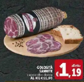 Deco Supermercati Colosità Sannite Capocollo Dolce offerta
