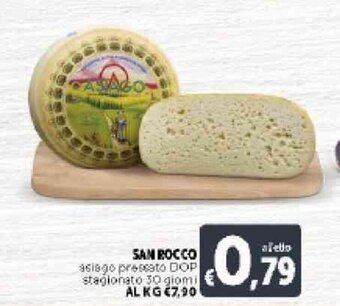 Deco Supermercati San Rocco Asiago Pressato DOP Stagionato 30 giorni offerta