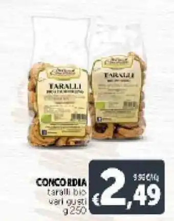 Deco Supermercati Concordia Taralli Bio vari gusti 250g offerta