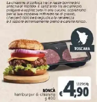 Deco Supermercati Boncà Hamburger di Chianine 400g offerta