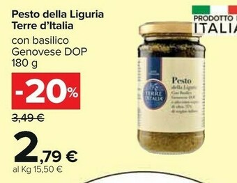 Carrefour Terre d'Italia Pesto Della Liguria offerta