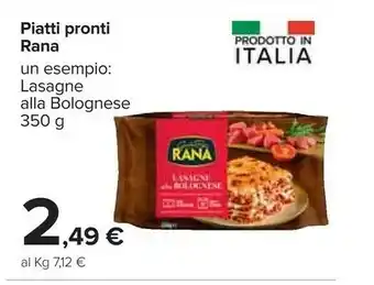 Carrefour Rana Piatti Pronti Lasagne Alla Bolognese offerta