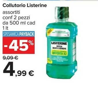 Carrefour Listerine Collutorio offerta