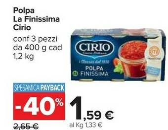 Carrefour Cirio La Finissima Polpa offerta