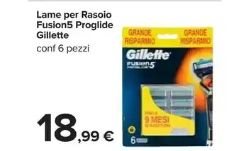 Carrefour Gillette Lame Per Rasoio Fusion 5 Proglide offerta