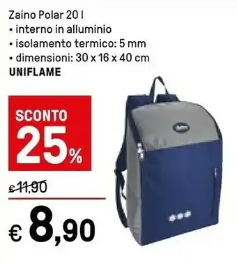 Polar Uniflame Zaino 20l