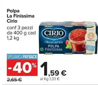 Carrefour Cirio Polpa Finissima offerta