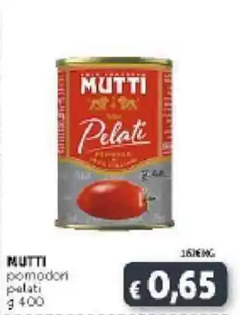 Deco Supermercati Mutti Pomodori Pelati 400g offerta