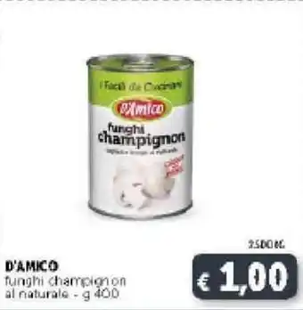 Deco Supermercati D'Amico Funghi Champignon Al Naturale 400g offerta