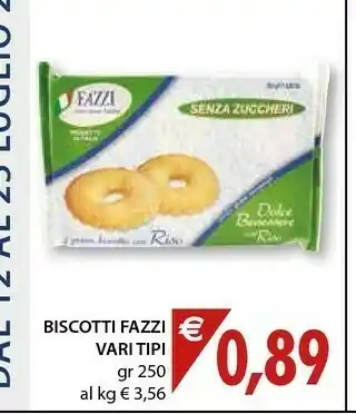 Mercatò Fazzi Il Primo Biscotto Con Riso Naturabuona Con Riso 250 G(ml) offerta