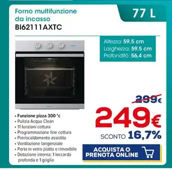 Euronics Hisense Forno multifunzione da incasso BI62111AXTC offerta