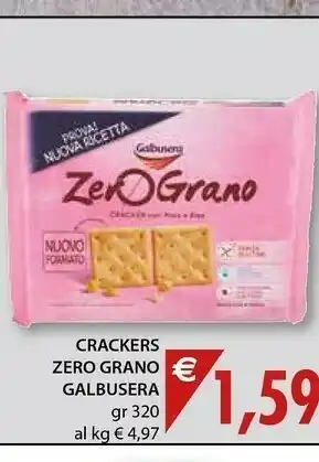 Mercatò Galbusera Zero Grano Cracker Con Mais E Riso Nuovo Formato 320 G(ml) offerta