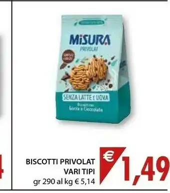 Mercatò Misura Biscotti Con Gocce Di Cioccolato Privolat 290 G(ml) offerta