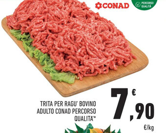 Conad Conad Percorso Qualità Trita per Ragu' Bovino Adulto offerta