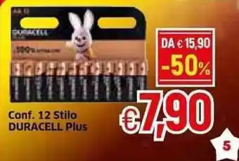 Galassia Duracell Plus Conf. 12 Stilo offerta