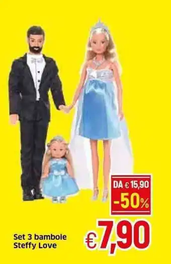 Galassia Set 3 bambole Steffy Love offerta