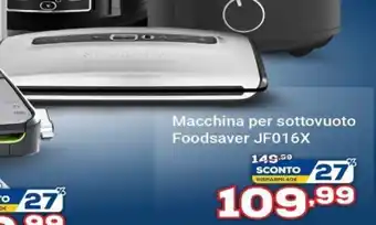Euronics Macchina per sottovuoto Foodsaver JF016X offerta