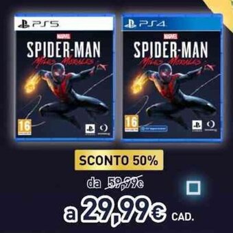 Unieuro PS5/PS4 Spider-Man offerta