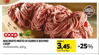Coop Macinato Misto Di Suino E Bovino Coop confezionato, 450 g offerta
