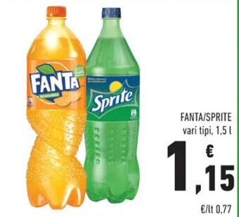 Conad Fanta/Sprite vari tipi 1,5 l offerta