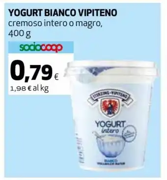 Coop Yogurt Bianco Vipiteno cremoso intero o magro, 400 g offerta