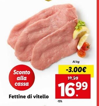 Lidl Fettine di vitello offerta