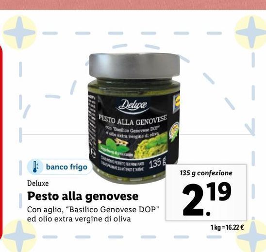 Pesto alla genovese offerta di Lidl