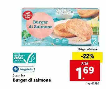 Lidl Burger di salmone offerta