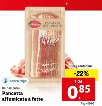 Lidl Pancetta affumicata a fette offerta