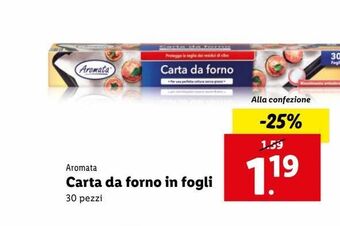 Lidl Carta da forno in fogli offerta