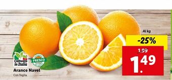Lidl Arance navel offerta
