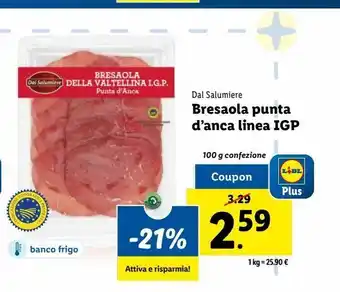 Lidl Bresaola punta d'anca linea igp offerta