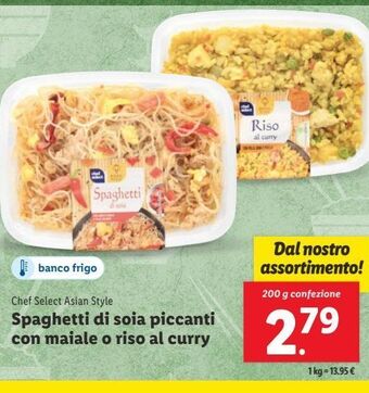 Lidl Spaghetti di soia piccanti con maiale o riso al curry offerta