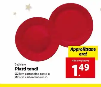 Lidl Piatti tondi offerta