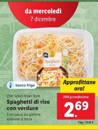 Lidl Spaghetti di riso con verdure offerta