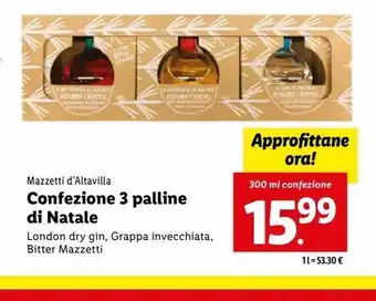 Lidl Confezione 3 palline di natale offerta