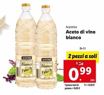 Lidl Aceto di vino bianco offerta