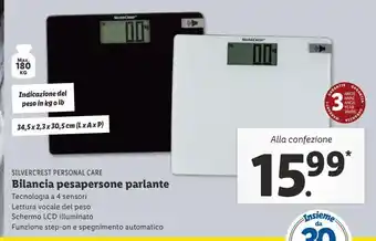 Lidl Bilancia pesapersone parlante offerta